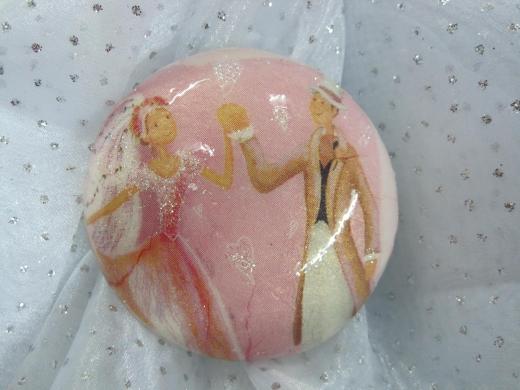 jabón decorado para boda en rosa